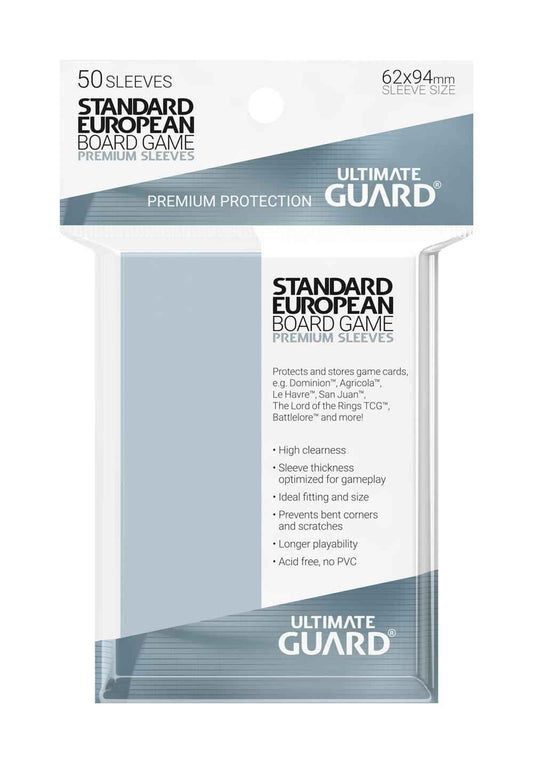 Ultimate Guard Premium Soft Sleeves für Brettspielkarten Standard European (50) - Smalltinytoystore
