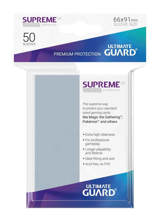 Ultimate Guard Supreme UX Sleeves Standardgröße Transparent (50) - Smalltinytoystore