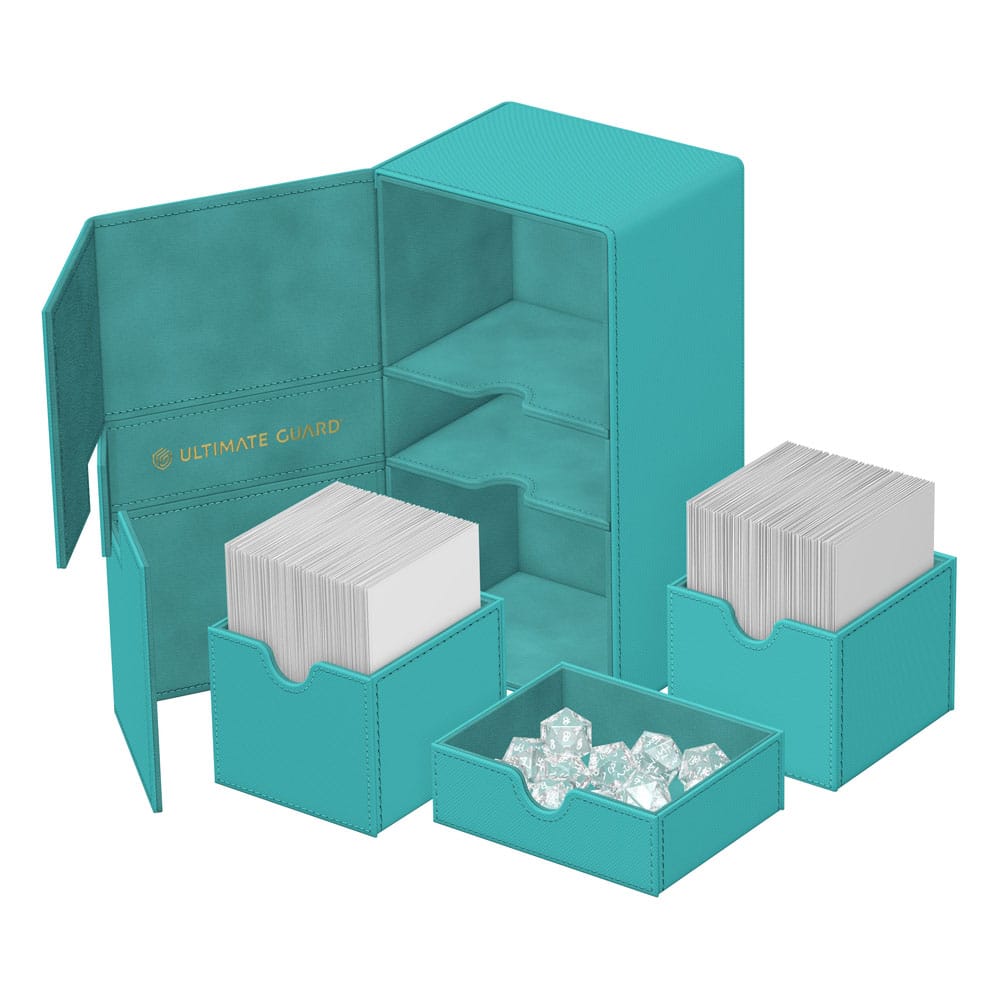 Ultimate Guard Twin Flip'n'Tray 200+ Xenoskin "Summer Edition 2025" - Lagoon - Smalltinytoystore