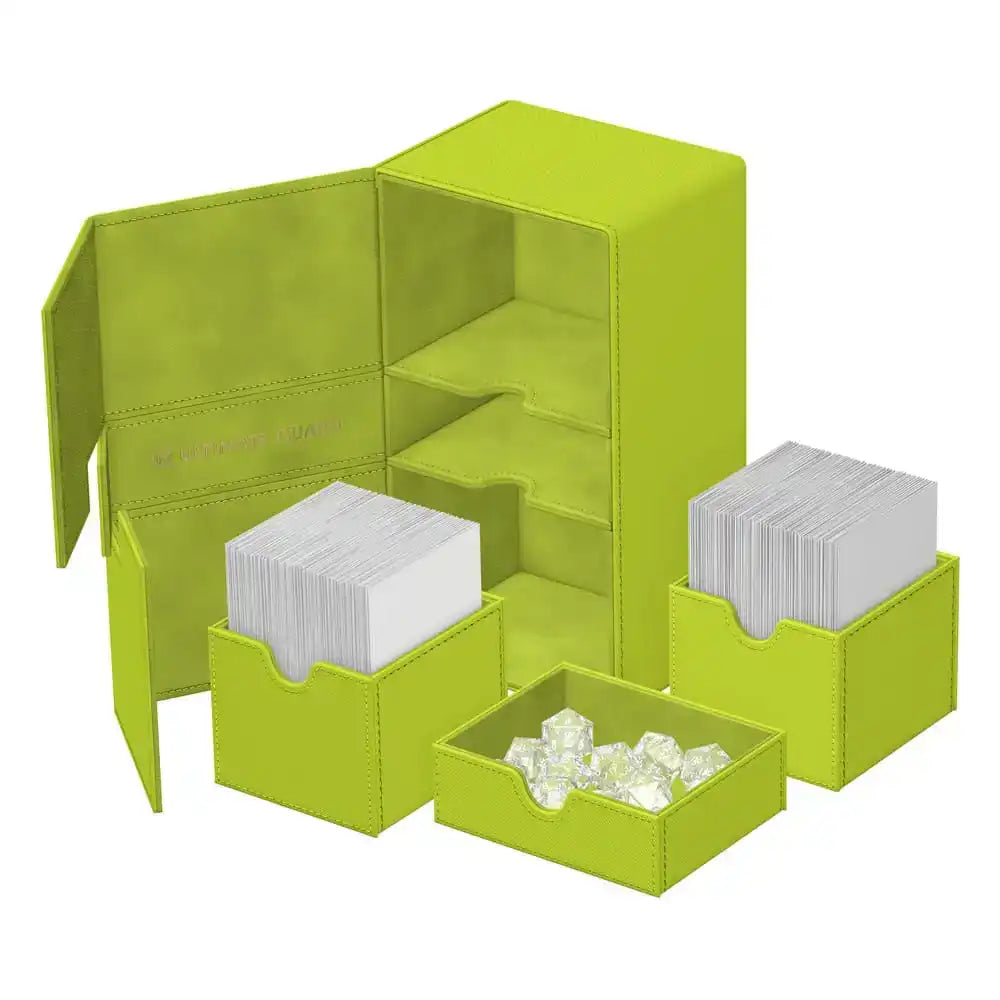 Ultimate Guard Twin Flip'n'Tray 200+ Xenoskin "Summer Edition 2025" - Lime - Smalltinytoystore