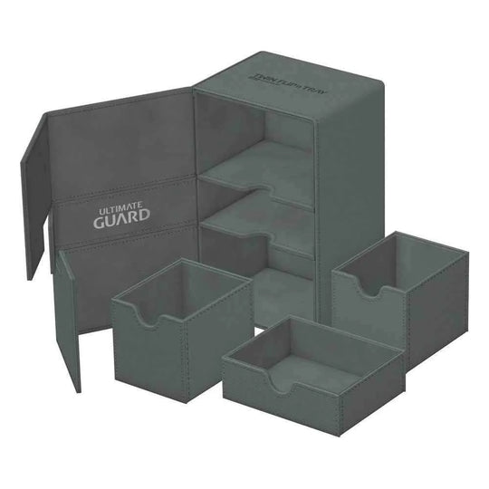 Ultimate Guard Twin Flip`n`Tray 160+ XenoSkin Monocolor Grau - Smalltinytoystore