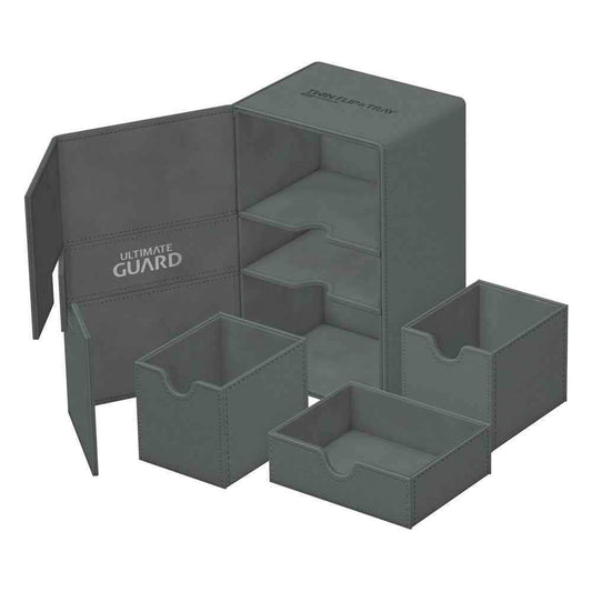 Ultimate Guard Twin Flip`n`Tray 160+ XenoSkin Monocolor Grau - Smalltinytoystore