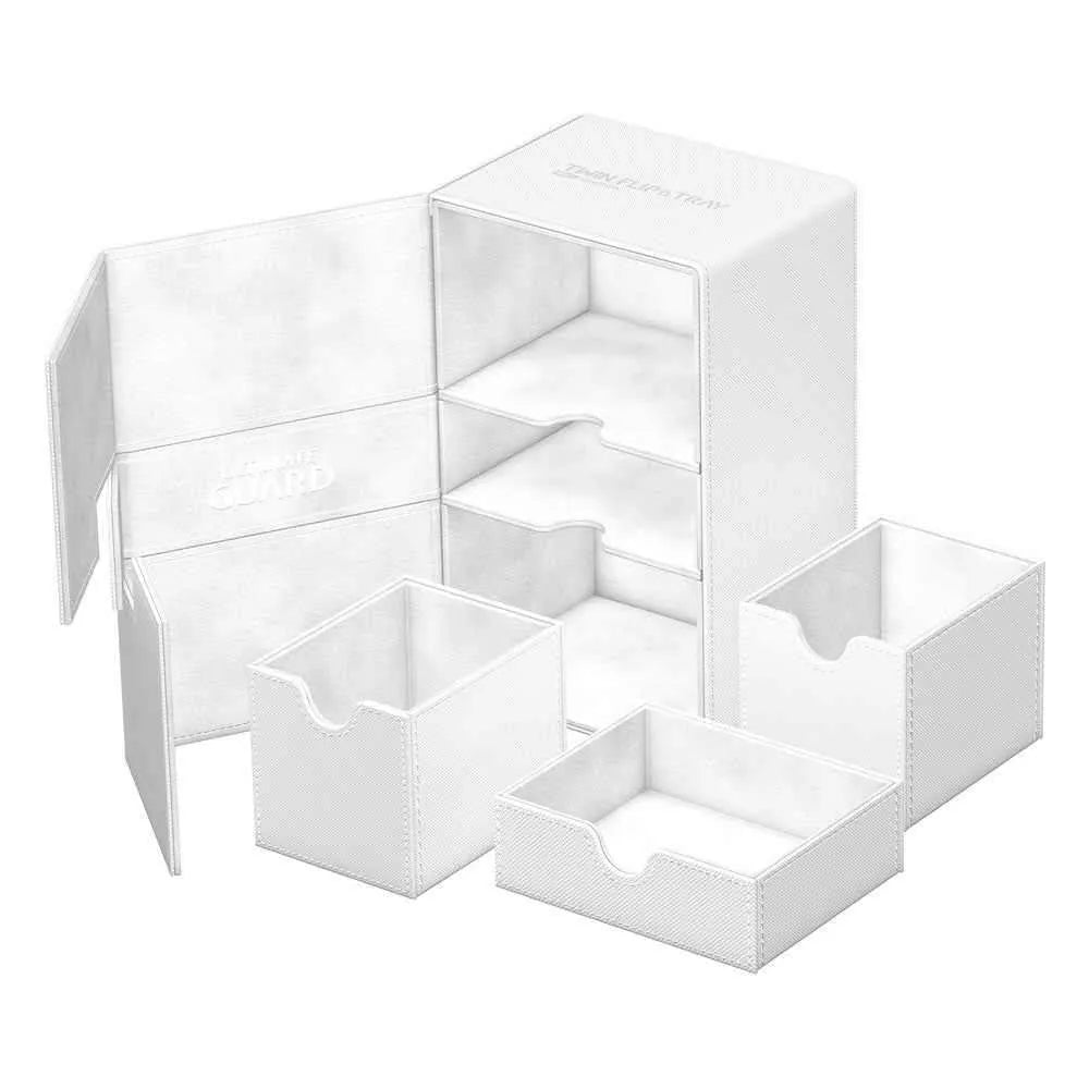 Ultimate Guard Twin Flip`n`Tray 160+ XenoSkin Monocolor Weiß - Smalltinytoystore