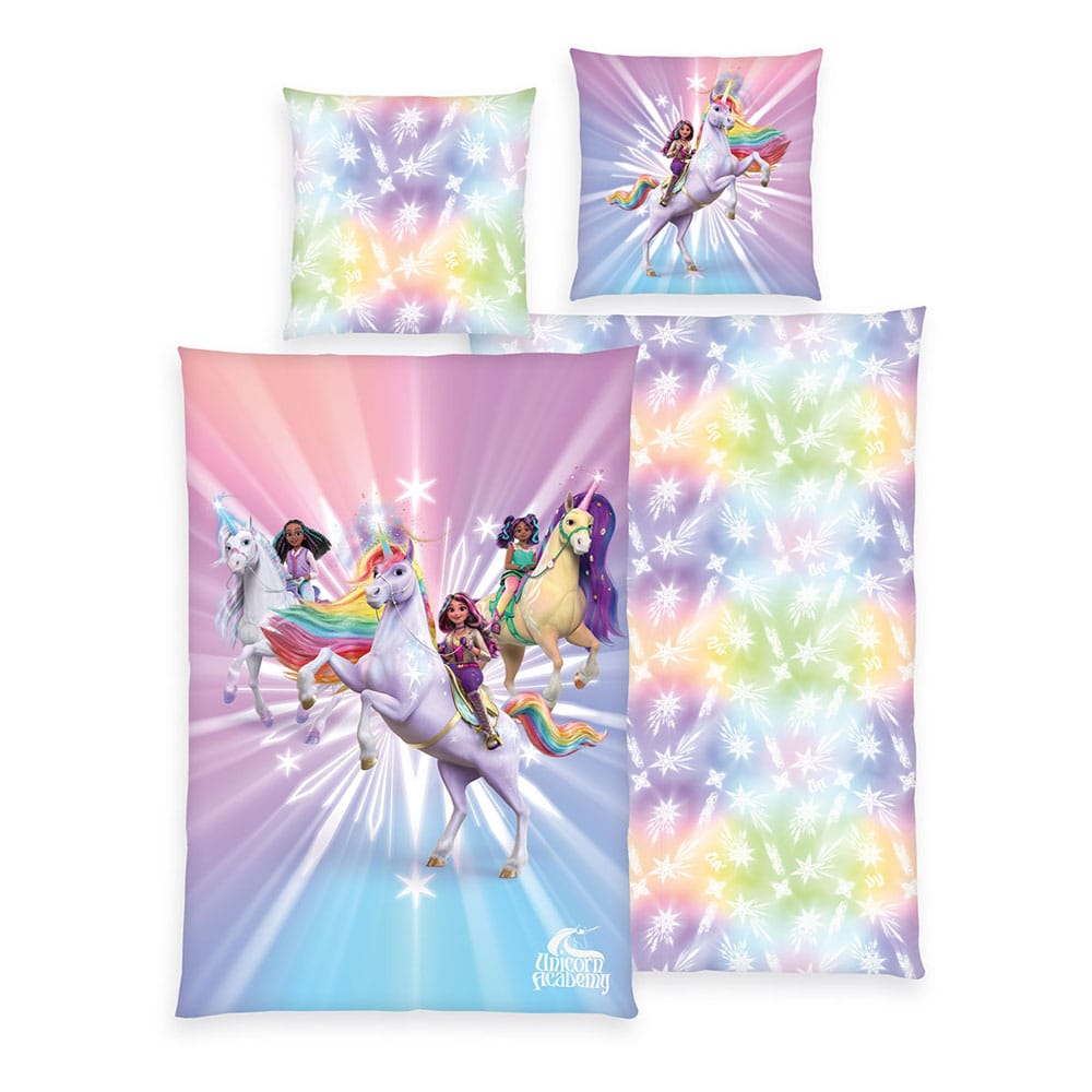 Unicorn Academy Bettwäsche Magic 135 x 200 cm - Smalltinytoystore