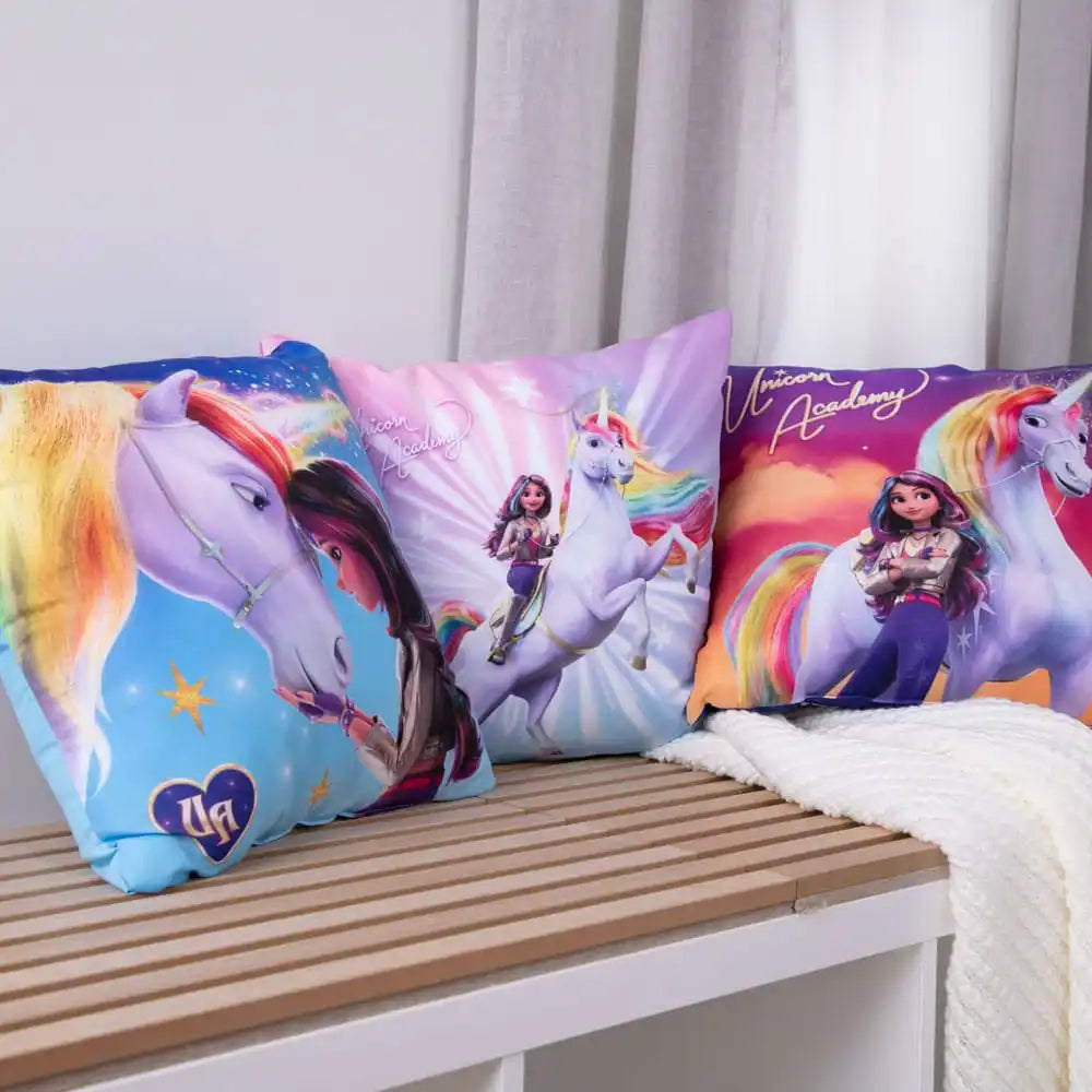 Unicorn Academy Dekokissen Magic 40 x 40 cm Sortiment (15) - Smalltinytoystore