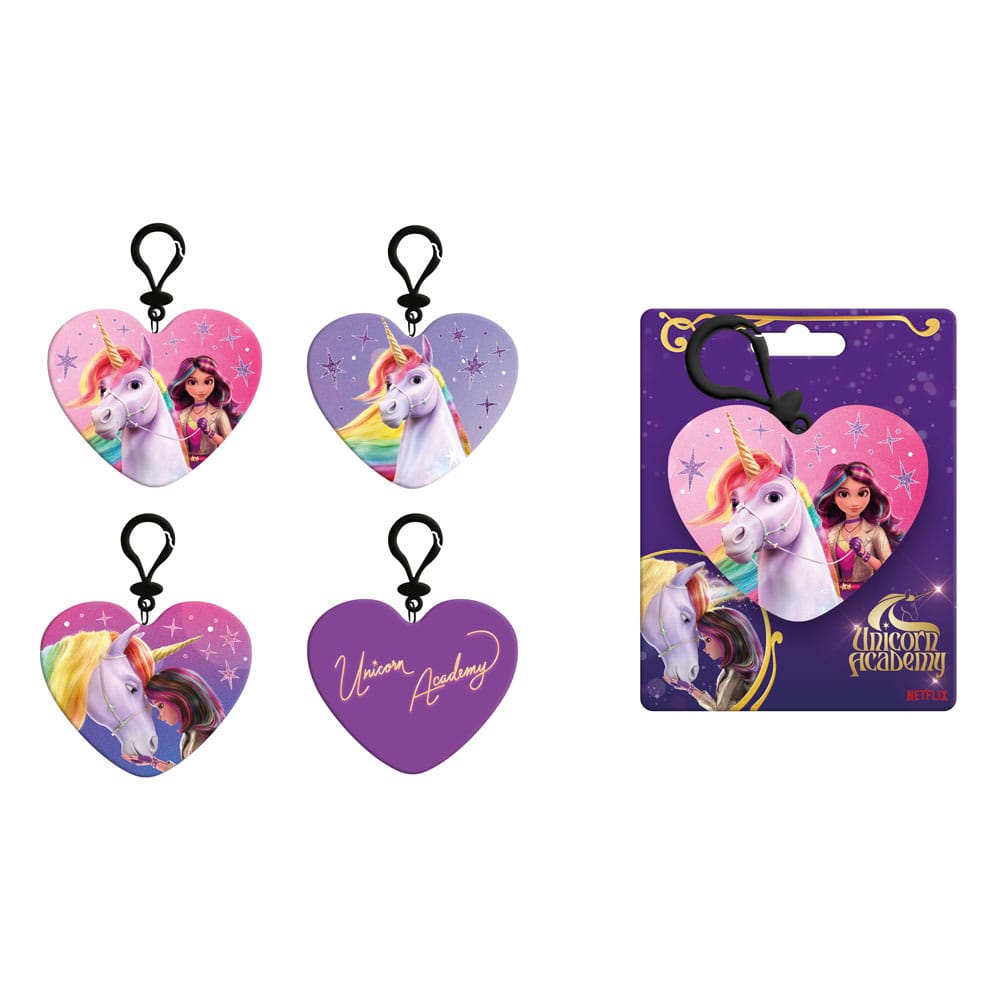 Unicorn Academy Plüsch-Schlüsselanhänger Mini Kissen Sortiment (12) - Smalltinytoystore