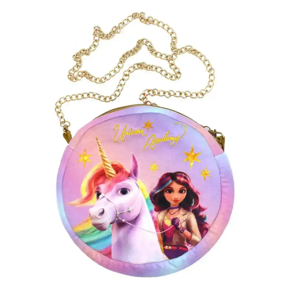 Unicorn Academy Plüsch-Umhängetasche Round - Smalltinytoystore