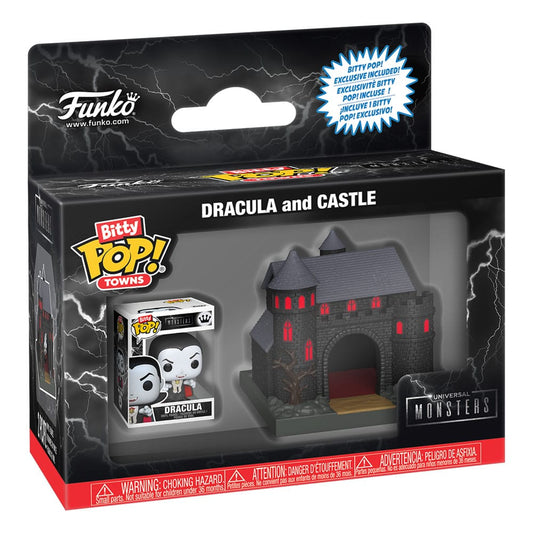 Universal Monsters Bitty POP! Towns Vinyl Figur Dracula with Castle - Smalltinytoystore
