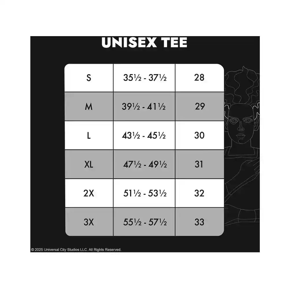Universal Monsters by Loungefly Tee T-Shirt Unisex Bride of Frankenstein Größe S