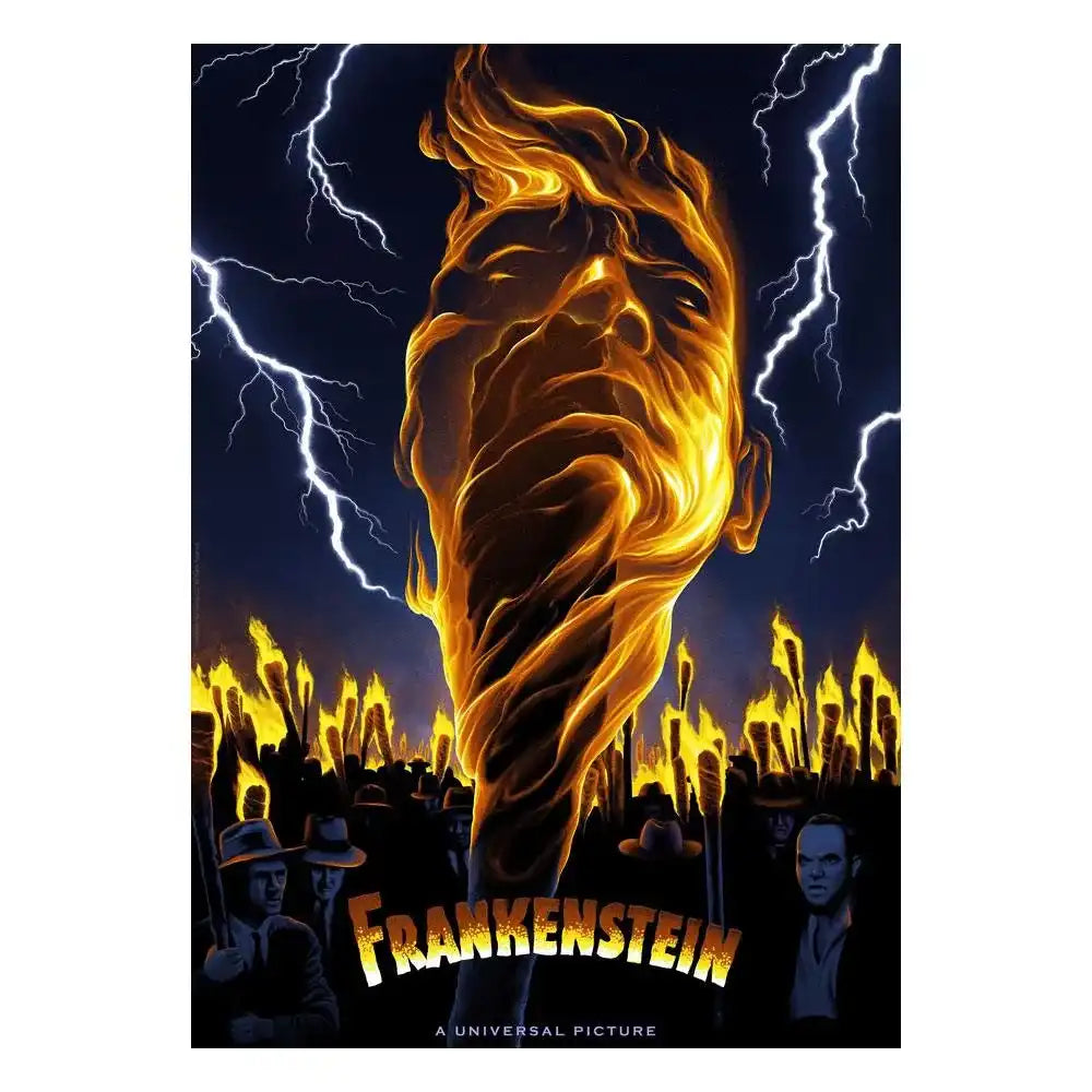 Universal Monsters Kunstdruck Frankenstein Limited Edition 42 x 30 cm - Smalltinytoystore