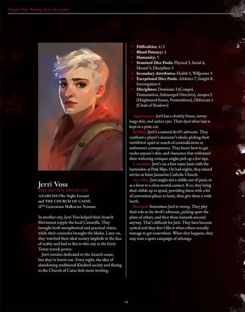 Vampire: The Masquerade 5th Edition RPG Buch The Crimson Gutter Chronicle Book *Englische Version*