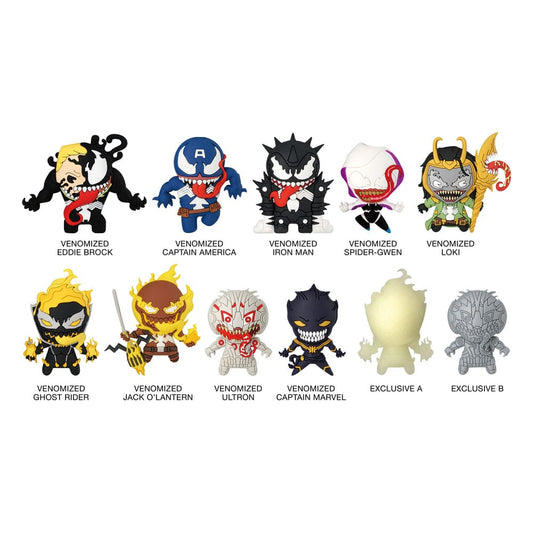 Venom 3D PVC-Taschenanhänger Series 1 Display (24) - Smalltinytoystore