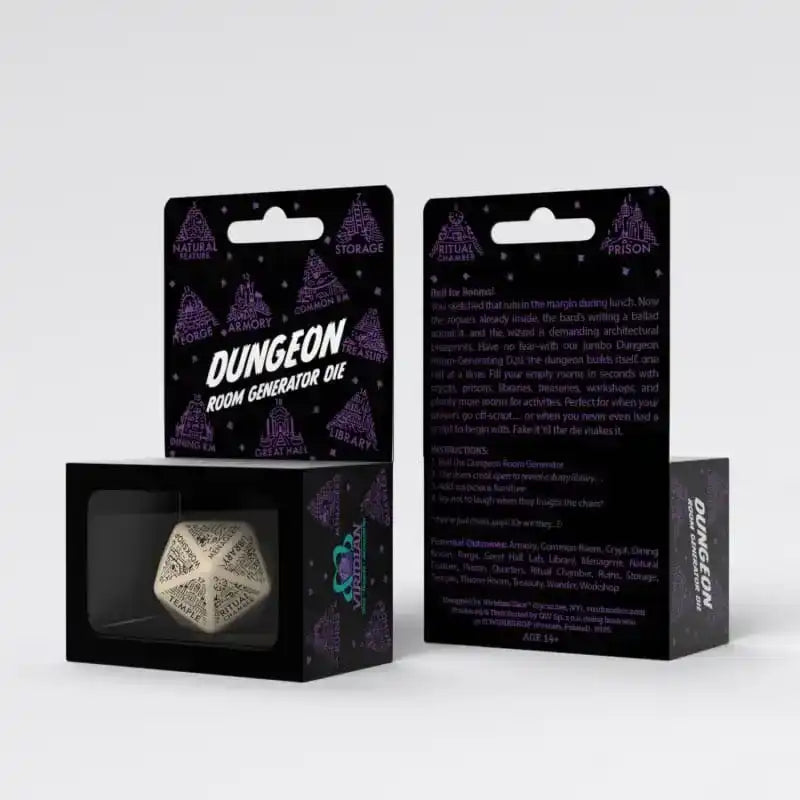 Viridian Würfel Jumbo Würfel Dungeon Room Generator D20 Beige