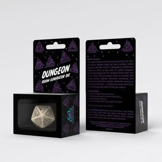 Viridian Würfel Jumbo Würfel Dungeon Room Generator D20 Beige