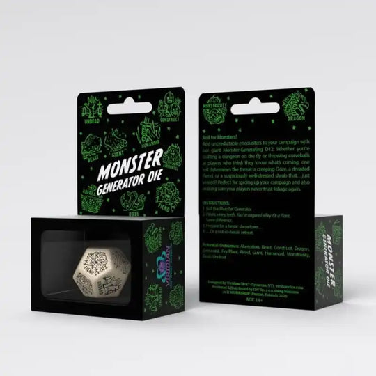 Viridian Würfel Jumbo Würfel Monster Generator Die D12 Beige