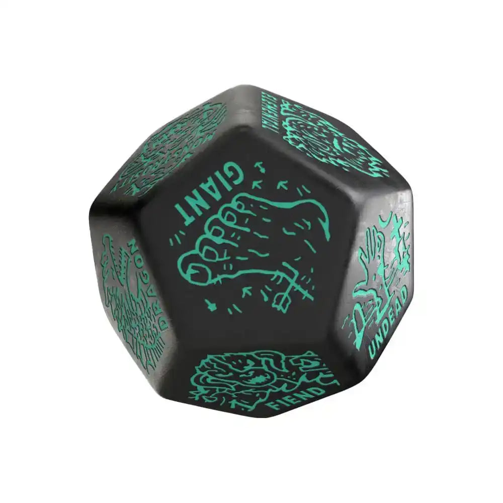 Viridian Würfel Jumbo Würfel Monster Generator Die D12 Schwarz
