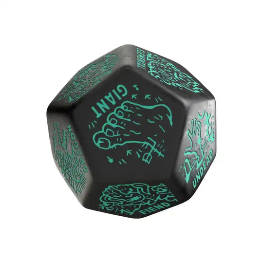 Viridian Würfel Jumbo Würfel Monster Generator Die D12 Schwarz