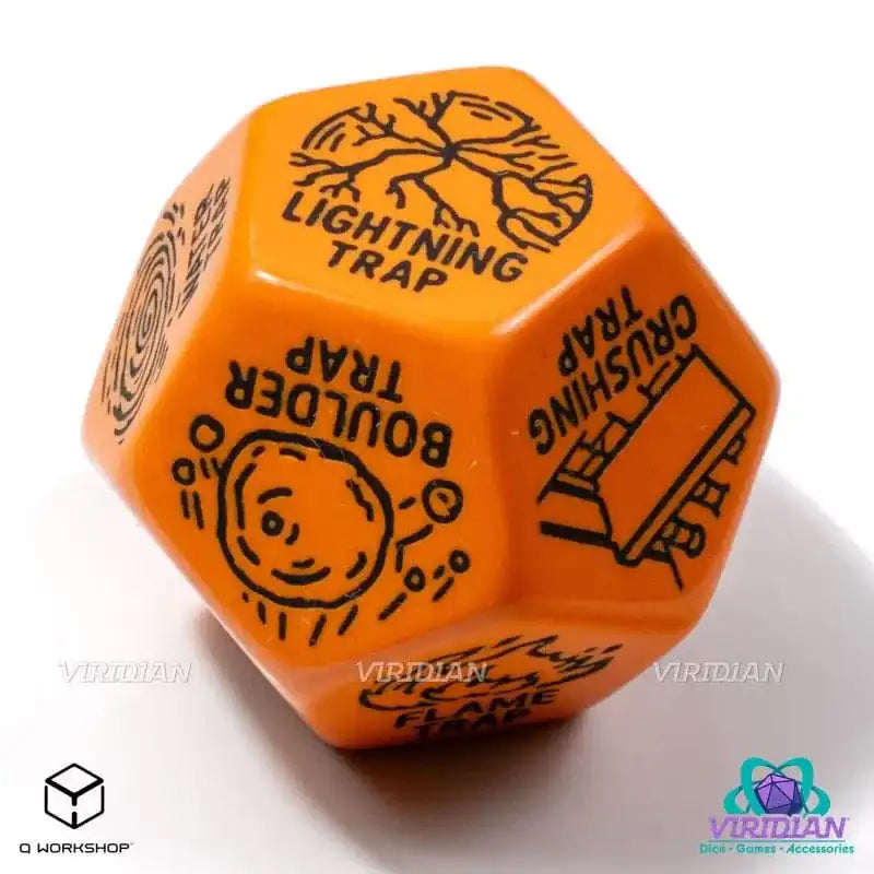 Viridian Würfel Jumbo Würfel Trap Generator Die D12 Orange