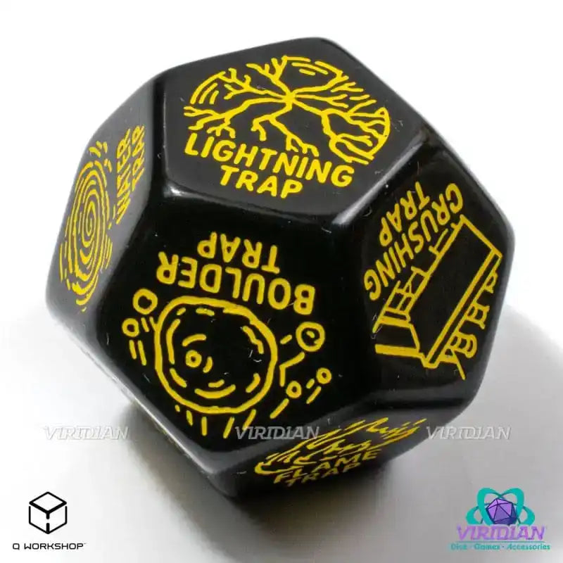 Viridian Würfel Jumbo Würfel Trap Generator Die D12 Schwarz