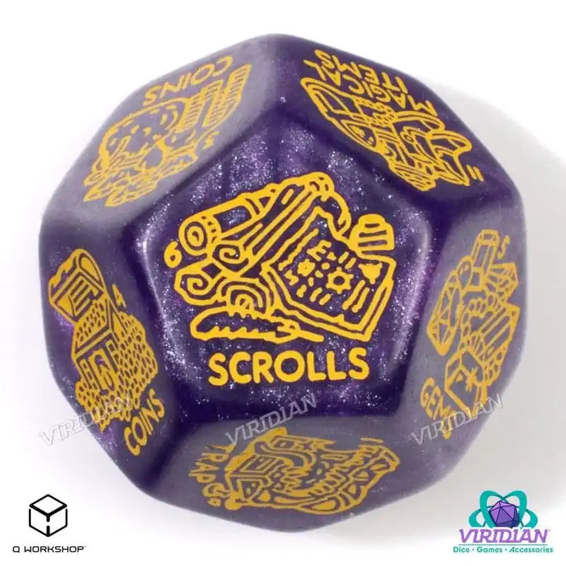 Viridian Würfel Jumbo Würfel Treasure Generator Die D12 Shimmering Purple