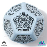 Viridian Würfel Jumbo Würfel Weather Generator Die D12 Blau