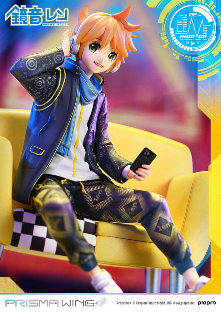 Vocaloid Piapro Characters Prisma Wing PVC Statue 1/7 Kagamine Len (Art by lack) 18 cm - Smalltinytoystore