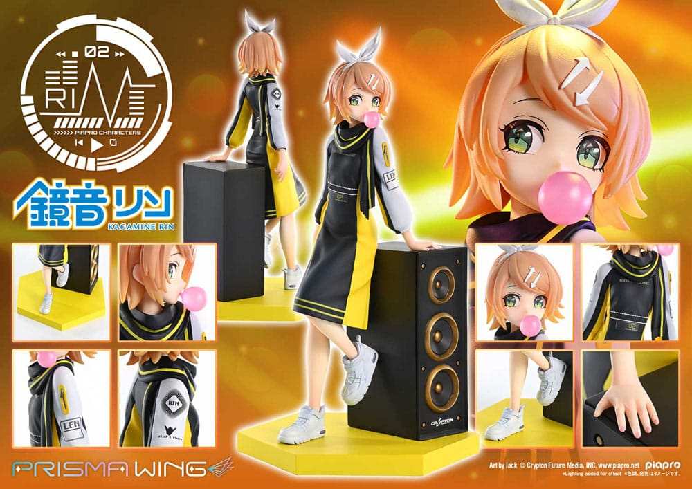 Vocaloid Piapro Characters Prisma Wing PVC Statue 1/7 Kagamine Rin (Art by lack) 21 cm - Smalltinytoystore