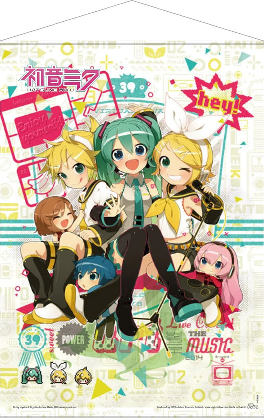 Vocaloid Wandrolle Hey! Piapro Characters 50 x 70 cm - Smalltinytoystore