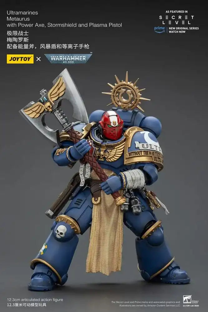 Warhammer 40,000 Actionfigur Ultramarines Metaurus with Power Axe, Stormshield and Plasma Pistol 13 cm