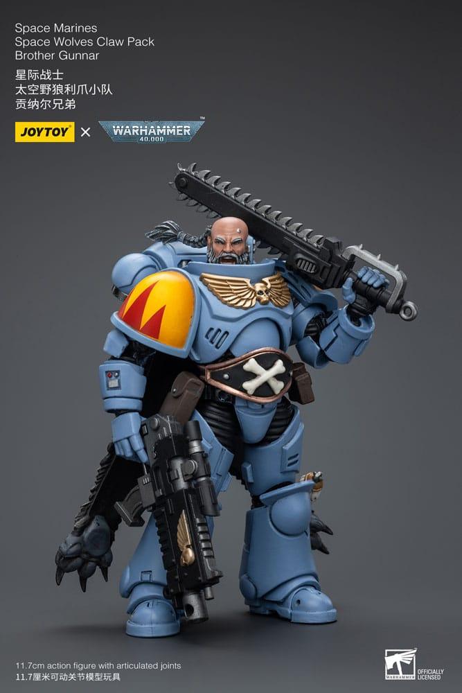Warhammer 40k 1/18 Space Marines Space Wolves Claw Pack Brother Gunnar 12 cm - Smalltinytoystore