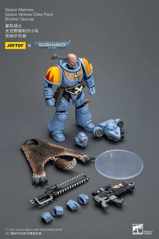 Warhammer 40k 1/18 Space Marines Space Wolves Claw Pack Brother Gunnar 12 cm - Smalltinytoystore