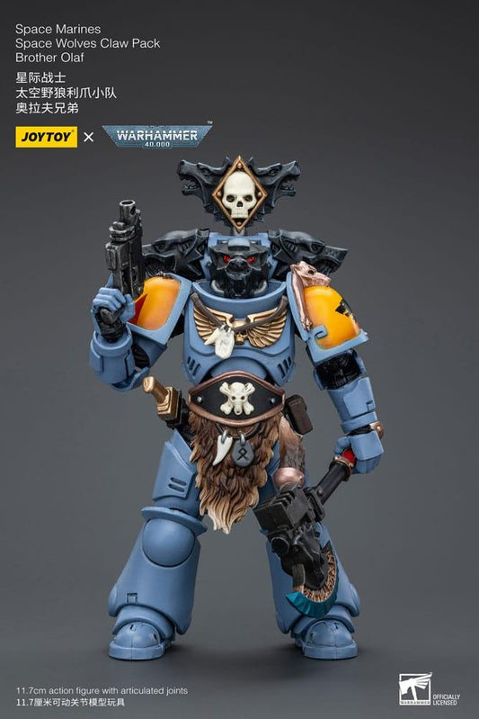 Warhammer 40k 1/18 Space Marines Space Wolves Claw Pack Brother Olaf 12 cm - Smalltinytoystore