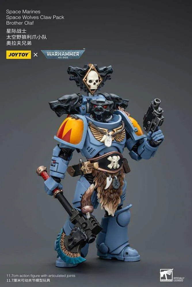 Warhammer 40k 1/18 Space Marines Space Wolves Claw Pack Brother Olaf 12 cm - Smalltinytoystore