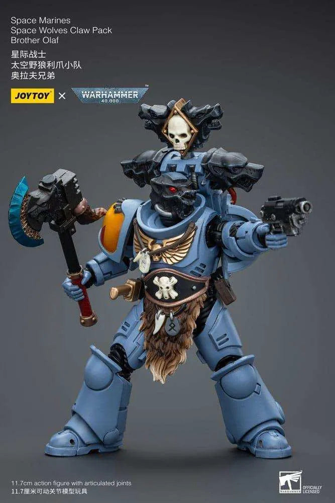 Warhammer 40k 1/18 Space Marines Space Wolves Claw Pack Brother Olaf 12 cm - Smalltinytoystore