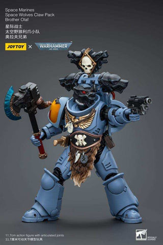 Warhammer 40k 1/18 Space Marines Space Wolves Claw Pack Brother Olaf 12 cm - Smalltinytoystore