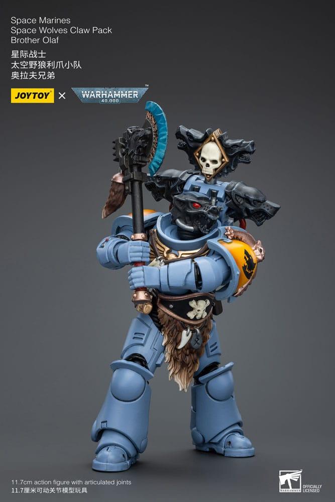 Warhammer 40k 1/18 Space Marines Space Wolves Claw Pack Brother Olaf 12 cm - Smalltinytoystore