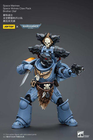 Warhammer 40k 1/18 Space Marines Space Wolves Claw Pack Brother Olaf 12 cm - Smalltinytoystore