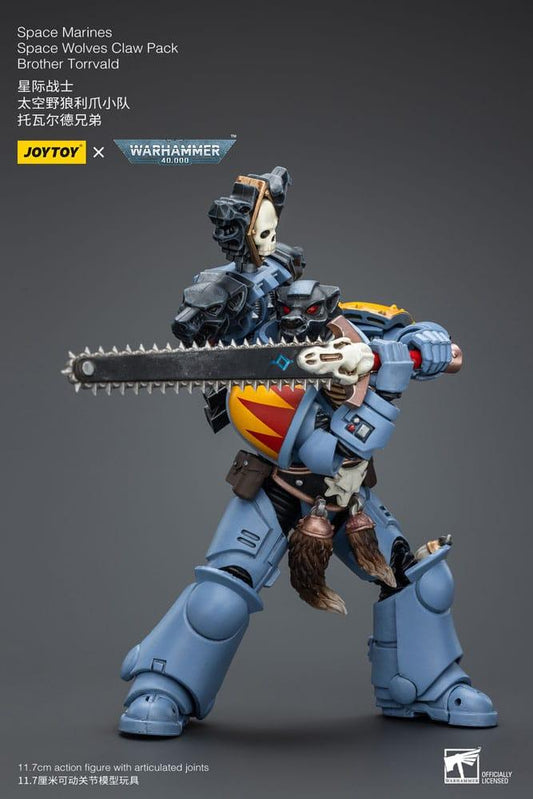 Warhammer 40k 1/18 Space Marines Space Wolves Claw Pack Brother Torrvald 12 cm - Smalltinytoystore