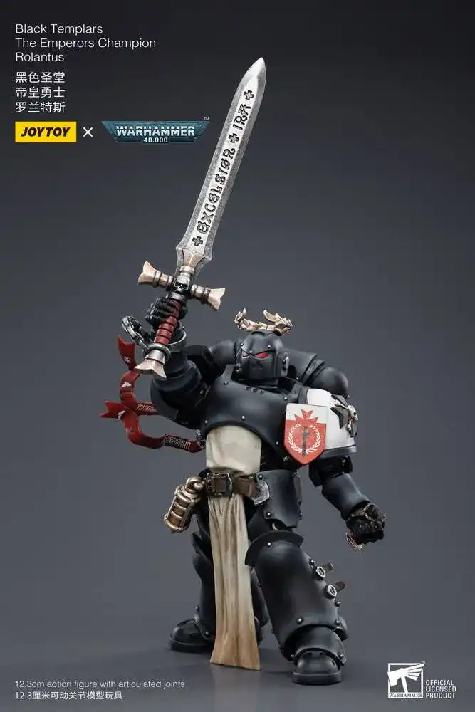 Warhammer 40k Actionfigur 1/18 Black Templars The Emperors Champion Rolantus 12 cm - Smalltinytoystore