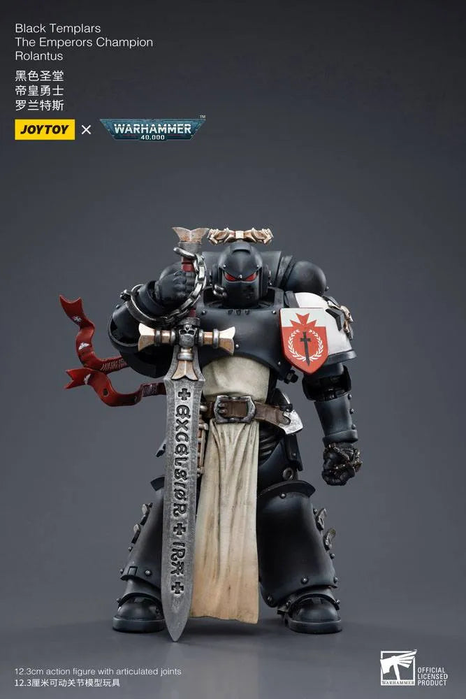 Warhammer 40k Actionfigur 1/18 Black Templars The Emperors Champion Rolantus 12 cm - Smalltinytoystore