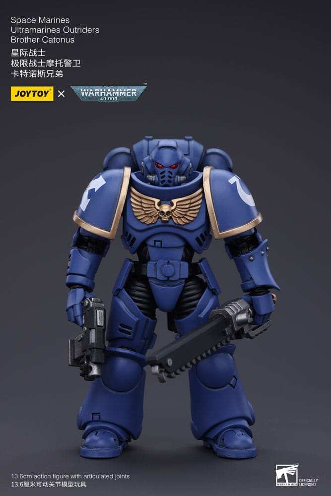 Warhammer 40k Actionfigur 1/18 Space Marines Ultramarines Outriders Brother Catonus 14 cm - Smalltinytoystore