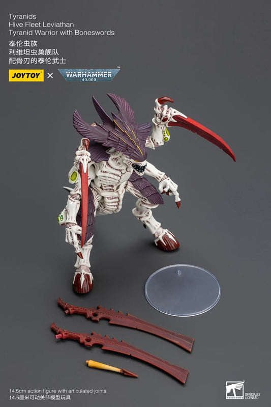 Warhammer 40k Actionfigur 1/18 Tyranids Hive Fleet Leviathan Tyranid Warrior with Boneswords 12 cm - Smalltinytoystore