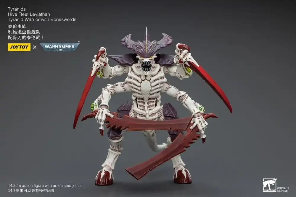 Warhammer 40k Actionfigur 1/18 Tyranids Hive Fleet Leviathan Tyranid Warrior with Boneswords 12 cm - Smalltinytoystore