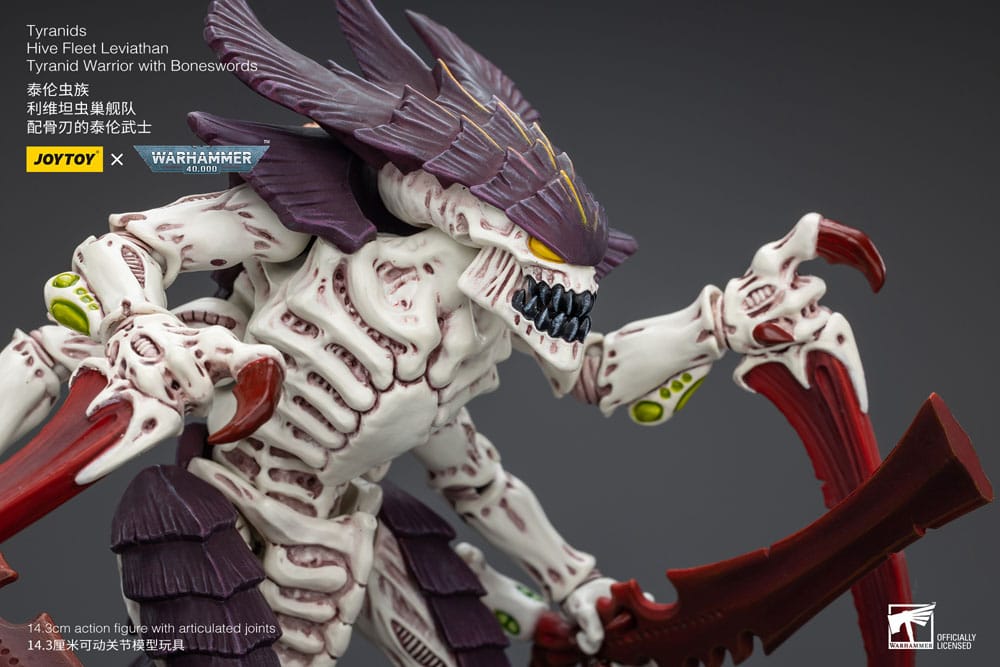 Warhammer 40k Actionfigur 1/18 Tyranids Hive Fleet Leviathan Tyranid Warrior with Boneswords 12 cm - Smalltinytoystore