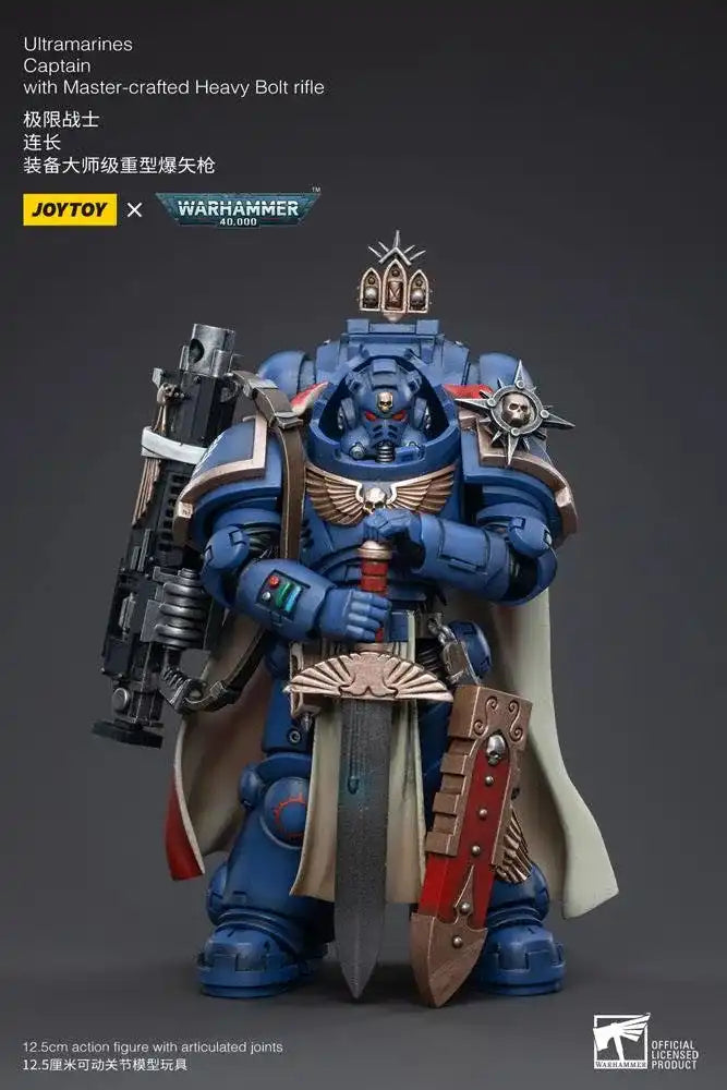 Warhammer 40k Actionfigur 1/18 Ultramarines Captain with Master-Crafted Heavy Bolt Rifle 12 cm - Smalltinytoystore