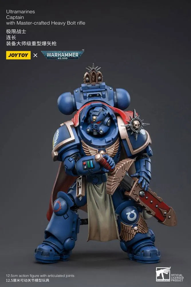Warhammer 40k Actionfigur 1/18 Ultramarines Captain with Master-Crafted Heavy Bolt Rifle 12 cm - Smalltinytoystore