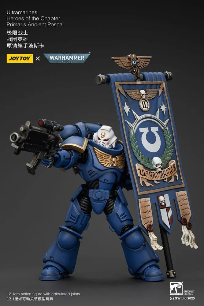 Warhammer 40k Actionfigur 1/18 Ultramarines Heroes of the Chapter Primaris Ancient Posca 20 cm - Smalltinytoystore