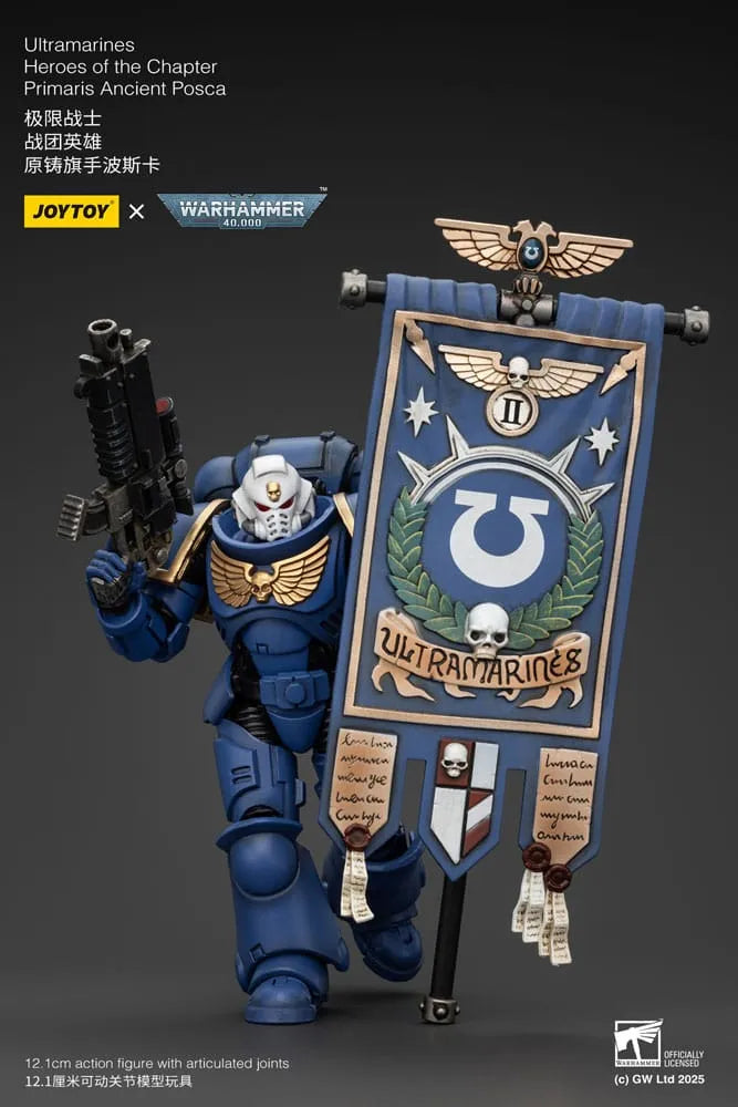 Warhammer 40k Actionfigur 1/18 Ultramarines Heroes of the Chapter Primaris Ancient Posca 20 cm - Smalltinytoystore