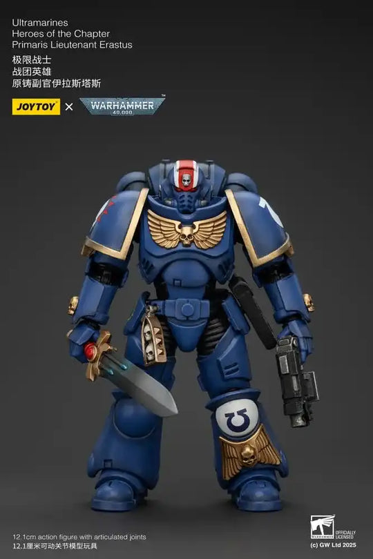 Warhammer 40k Actionfigur 1/18 Ultramarines Heroes of the Chapter Primaris Lieutenant Erastus 20 cm - Smalltinytoystore