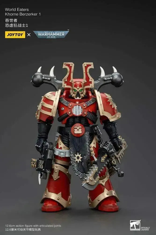 Warhammer 40k Actionfigur 1/18 World Eaters Khorne Berzerker 1 13 cm - Smalltinytoystore